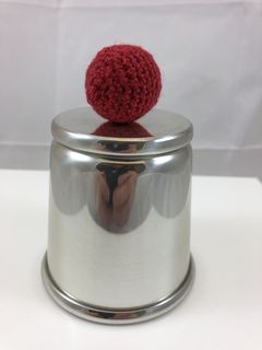 Chop Cup.Large.By MorrisseyMagic.AlCup with one ball.jpeg